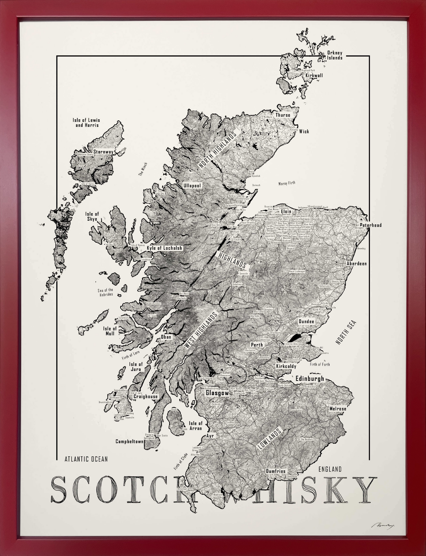 Scotch whisky map