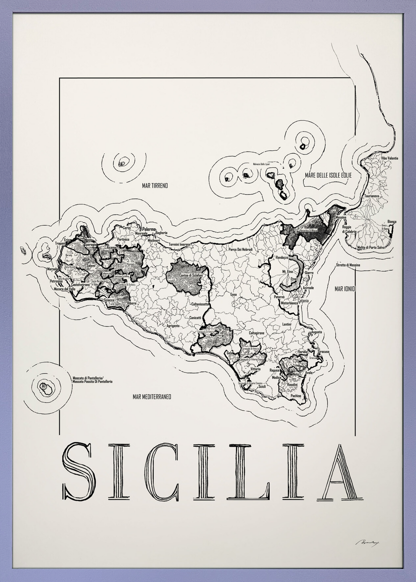 Sicilia Weinkarte