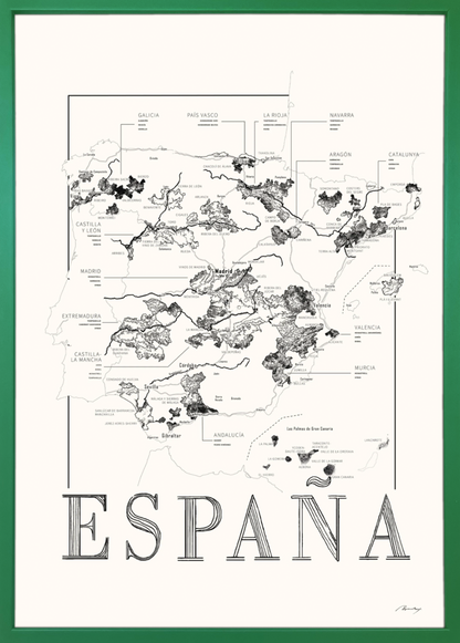 España wine map