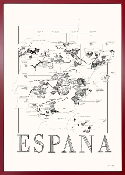 España wine map