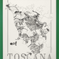 Toscana wine map