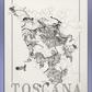 Toscana wine map