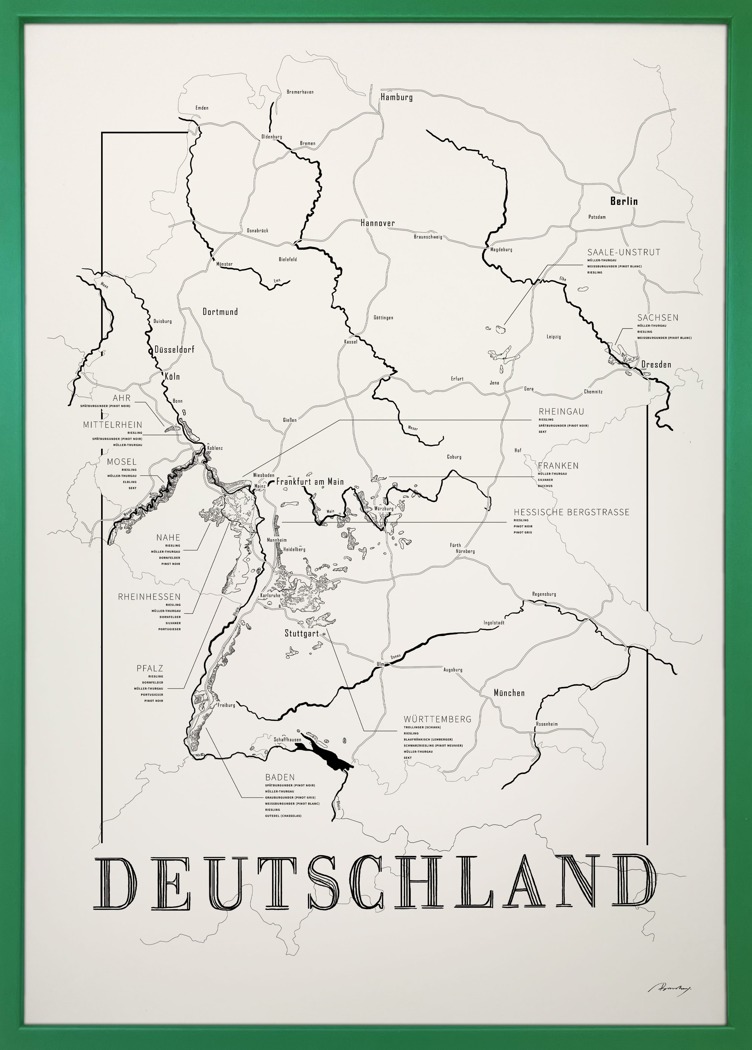 Deutschland wine map