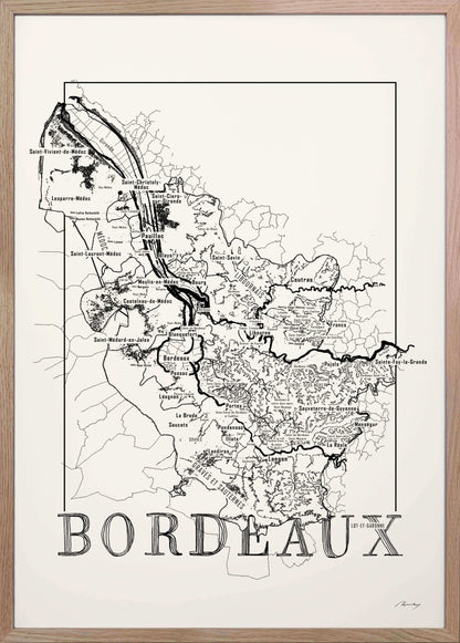 Bordeaux wine map