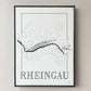 Rheingau Wine map poster. Exclusive wine map posters. Premium quality wine maps printed on environmentally friendly FSC marked paper. 