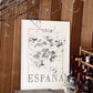 Spain wine map poster. Exclusive wine map posters. Premium quality wine maps printed on environmentally friendly FSC marked paper.