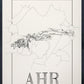 Ahr Wine map poster. Wine art. Exclusive wine map posters. Premium quality wine maps printed on environmentally friendly FSC marked paper. 