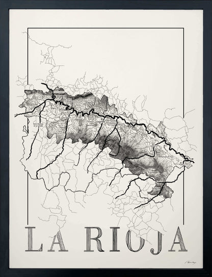 Rioja Wine map poster. Exclusive wine map posters. Premium quality wine maps printed on environmentally friendly FSC marked paper.