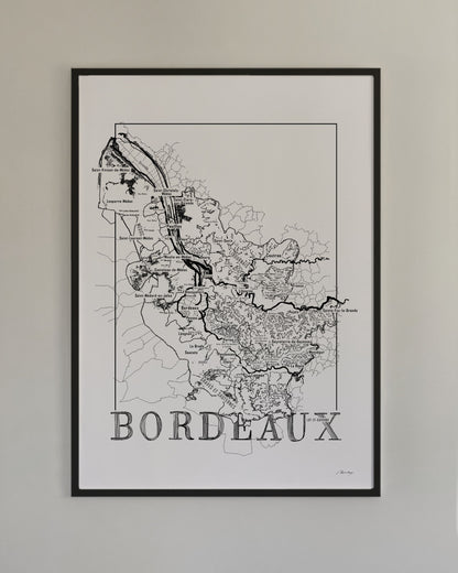 France wine map poster set. Exclusive wine map posters. Premium quality wine maps printed on environmentally friendly FSC marked paper.