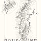 Bourgogne Wine map poster. Exclusive wine map posters. Premium quality wine maps printed on environmentally friendly FSC marked paper. 