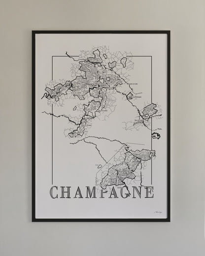 France wine map poster set. Exclusive wine map posters. Premium quality wine maps printed on environmentally friendly FSC marked paper.