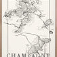 Champagne Wine map poster.Wine art. Wine print. Wine poster.  Exclusive wine map posters. Premium quality wine maps printed on environmentally friendly FSC marked paper. 