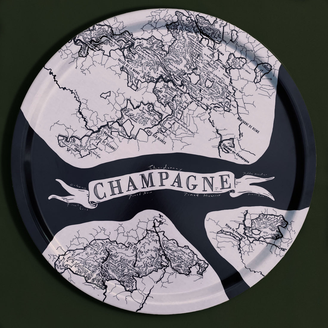 Tablett Champagner