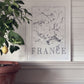 France Wine map poster. Exclusive wine map posters. Premium quality wine maps printed on environmentally friendly FSC marked paper. 