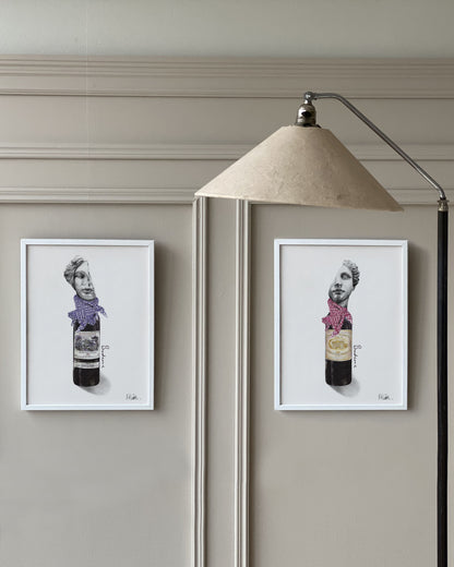 Exclusive wine art posters created by artists in collaboration with Brushery. Premium quality wine art prints printed on environmentally friendly FSC marked paper. wine print.