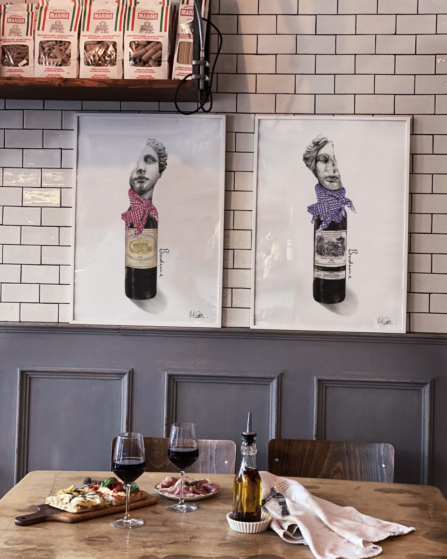 Exclusive wine art posters created by artists in collaboration with Brushery. Premium quality wine art prints printed on environmentally friendly FSC marked paper. wine print.