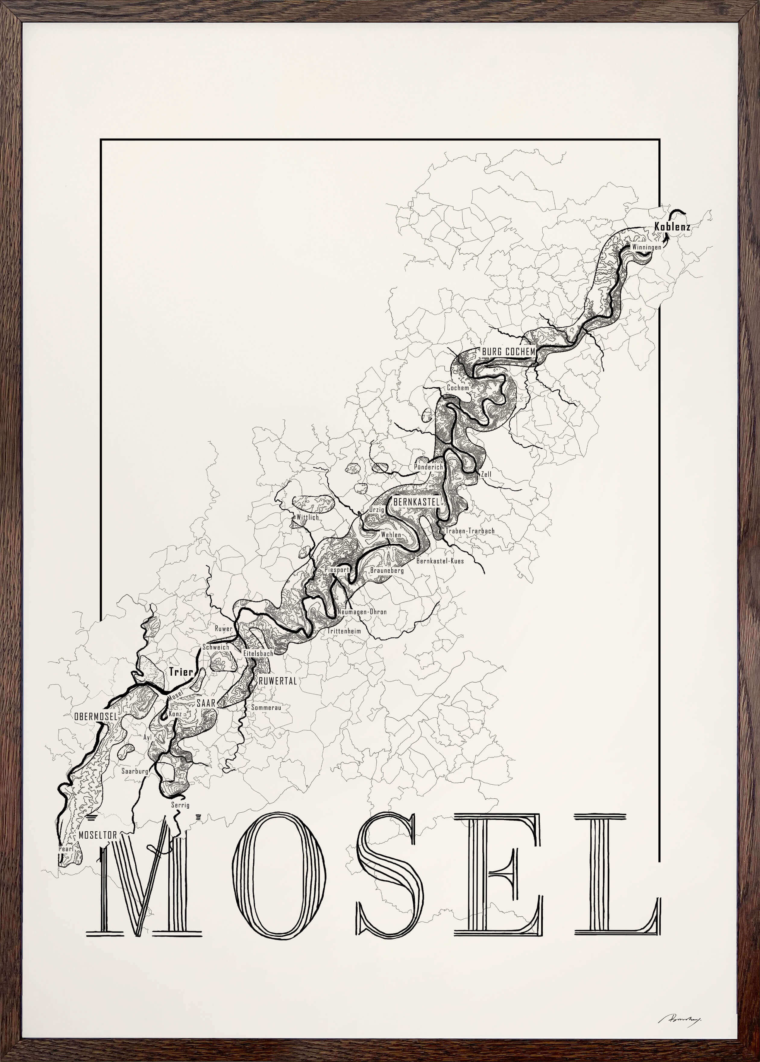 Mosel wine map