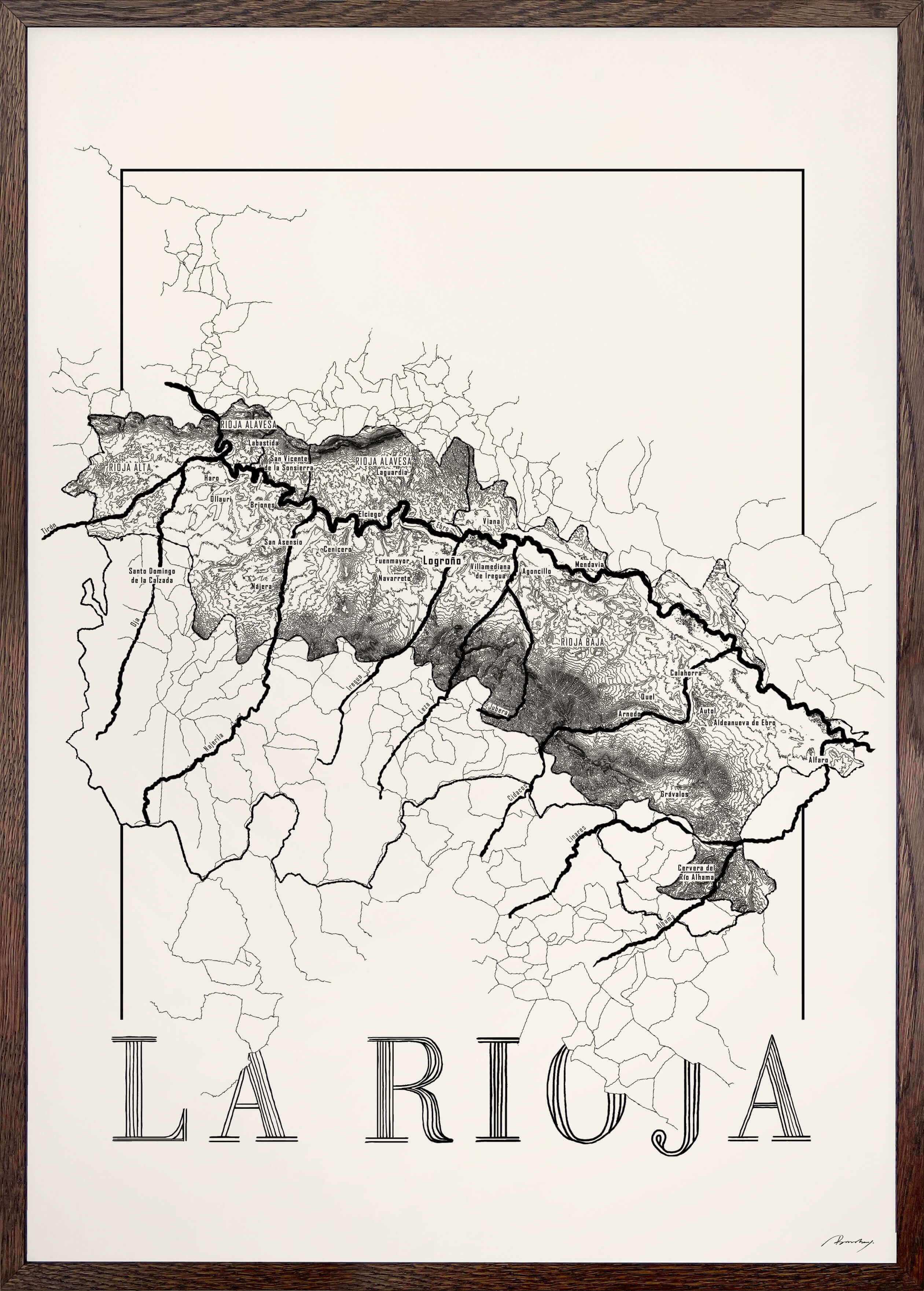 La rioja wine map