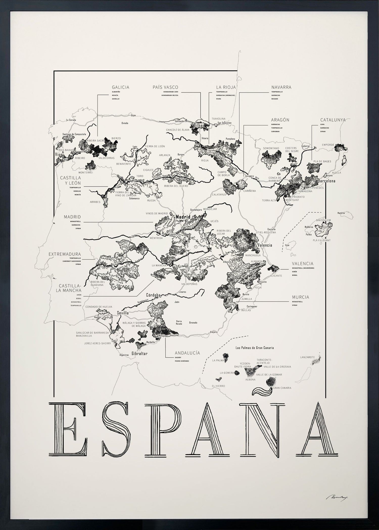 España wine map