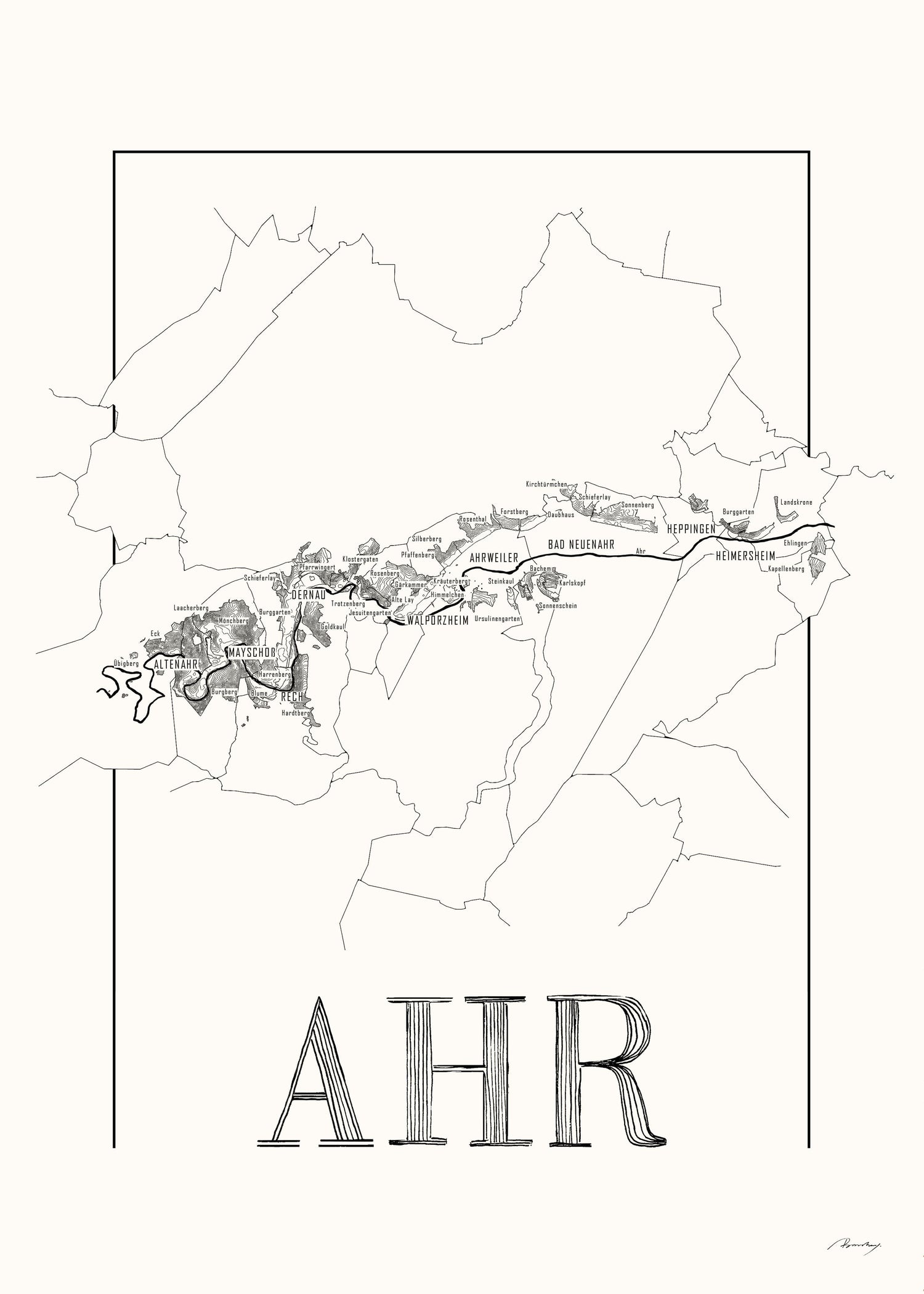 Ahr wine map