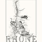 Rhône wine map