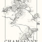 Champagne Wine map poster. Exclusive wine map posters. Premium quality wine maps printed on environmentally friendly FSC marked paper. 